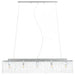 Lustră cu mărgele de cristal, argintiu, 104 cm, E14 - WALTI WALTI
