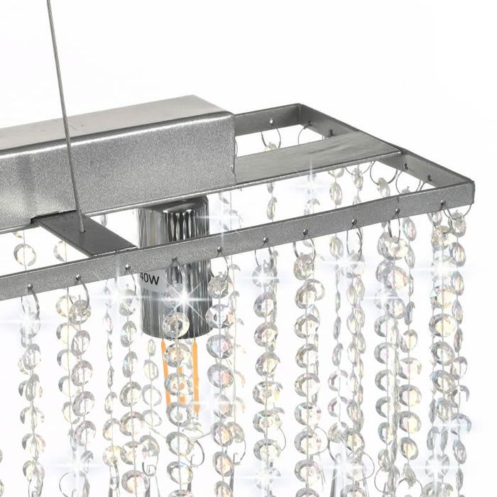 Lustră cu mărgele de cristal, argintiu, 104 cm, E14 - WALTI WALTI