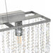 Lustră cu mărgele de cristal, argintiu, 104 cm, E14 - WALTI WALTI