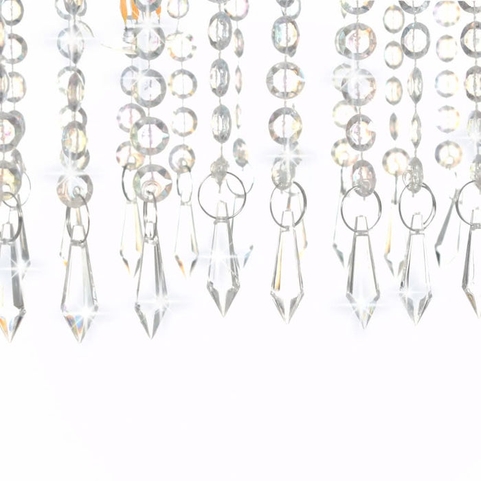 Lustră cu mărgele de cristal, argintiu, 104 cm, E14 - WALTI WALTI