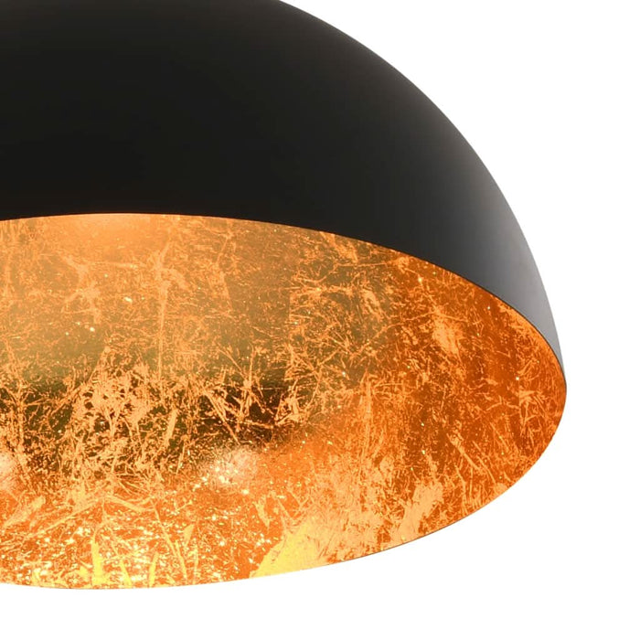 Lustre, 2 buc., negru și auriu, semisferic, E27 - WALTI WALTI