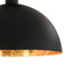 Lustre, 2 buc., negru și auriu, semisferic, E27 - WALTI WALTI