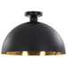 Lustre, 2 buc., negru și auriu, semisferic, E27 - WALTI WALTI