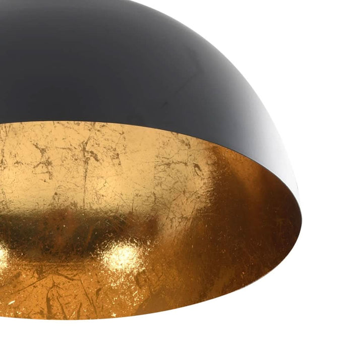 Lustre, 2 buc., negru și auriu, semisferic, E27 - WALTI WALTI