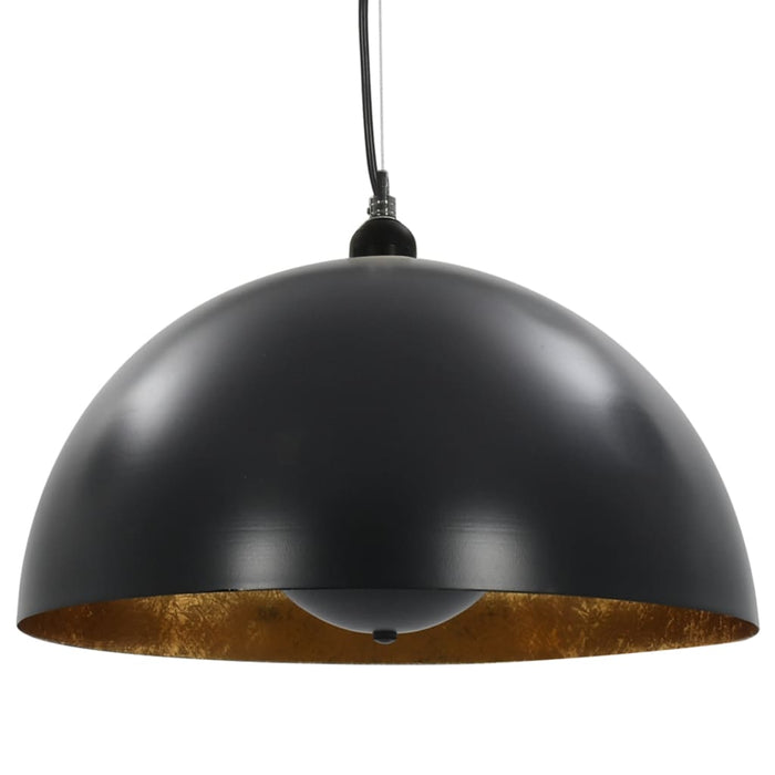 Lustre, 2 buc., negru și auriu, semisferic, 40 cm, E27 - WALTI WALTI