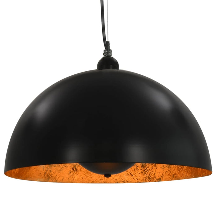 Lustre, 2 buc., negru și auriu, semisferic, 40 cm, E27 - WALTI WALTI