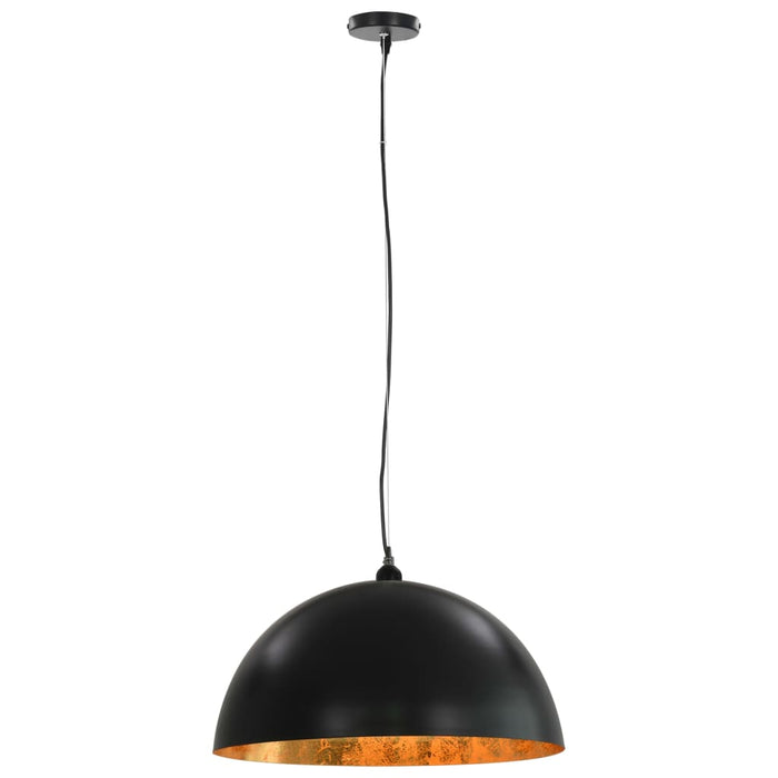 Lustre, 2 buc., negru și auriu, 50 cm, semisferic, E27 - WALTI WALTI