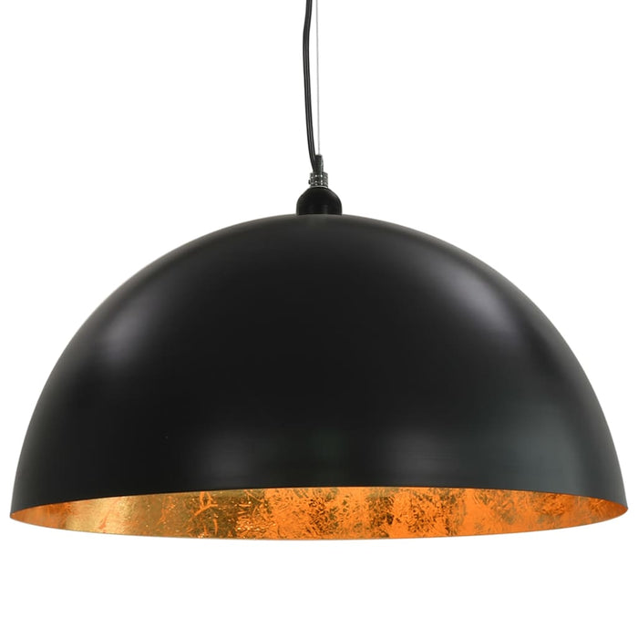 Lustre, 2 buc., negru și auriu, 50 cm, semisferic, E27 - WALTI WALTI