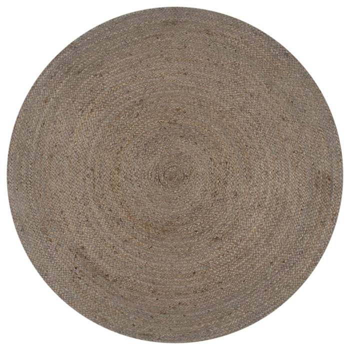 Covor manual, gri, 90 cm, iută, rotund - WALTI WALTI