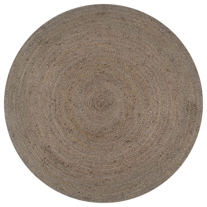 Covor manual, gri, 150 cm, iută, rotund - WALTI WALTI