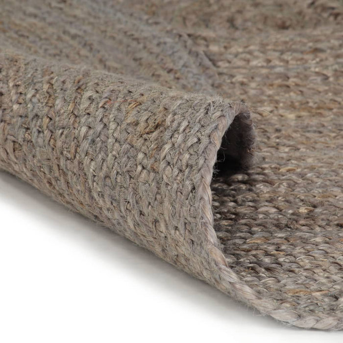 Covor manual, gri, 150 cm, iută, rotund - WALTI WALTI