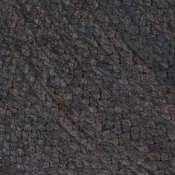 Covor manual, gri închis, 120 cm, iută, rotund - WALTI WALTI