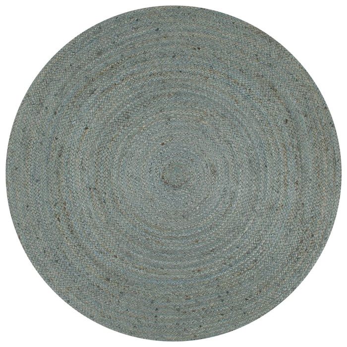 Covor manual, verde măsliniu, 150 cm, iută, rotund - WALTI WALTI