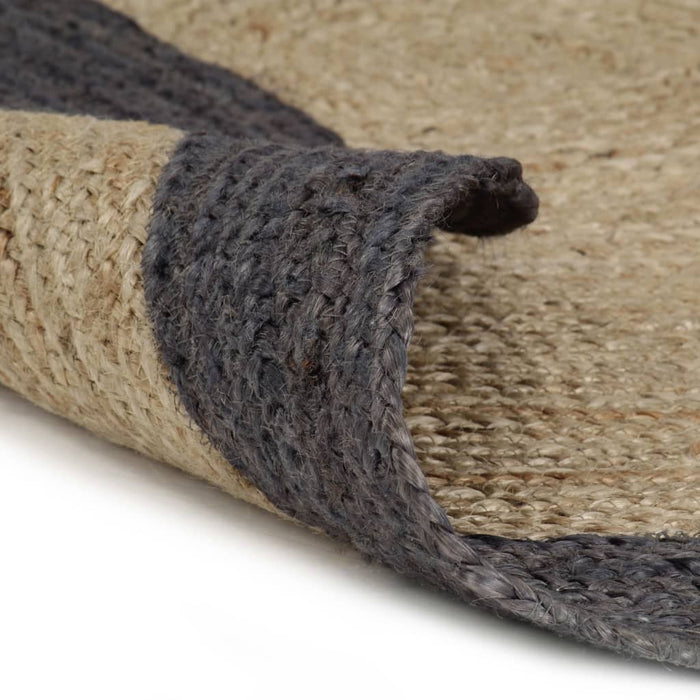 Covor manual cu margine gri închis, 90 cm, iută - WALTI WALTI