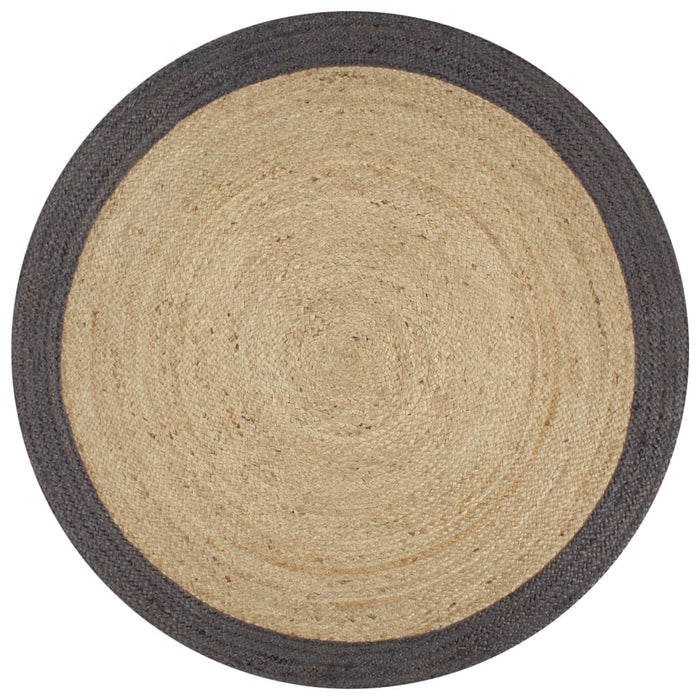 Covor manual cu margine gri închis, 150 cm, iută - WALTI WALTI