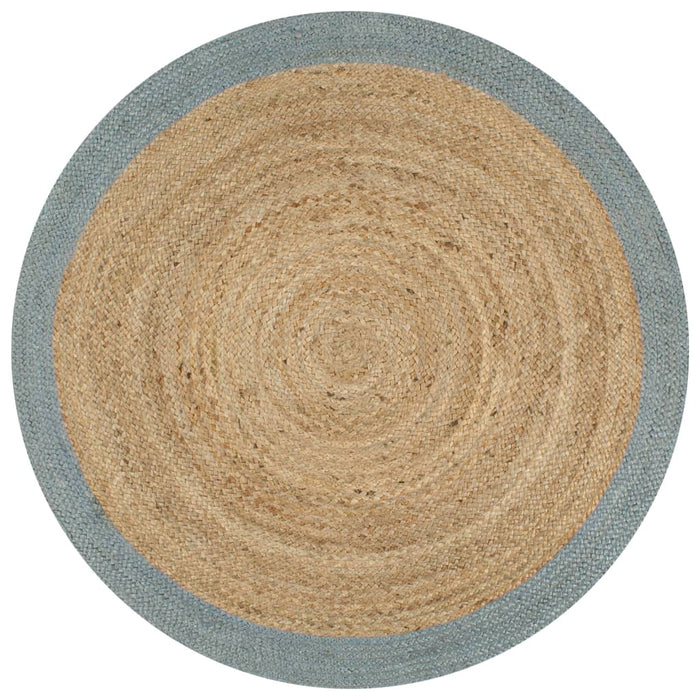 Covor manual cu margine măslinie, 120 cm, iută - WALTI WALTI