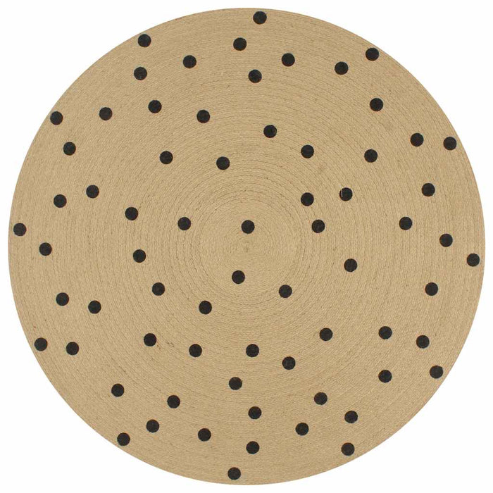 Covor manual cu imprimeu în buline, 90 cm, iută - WALTI WALTI