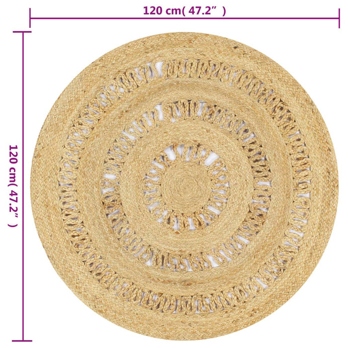 Covor manual din iută împletită, 90 cm - WALTI WALTI