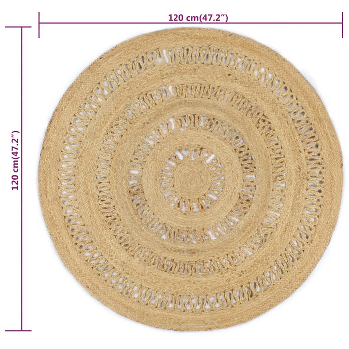 Covor manual din iută împletită, 120 cm - WALTI WALTI