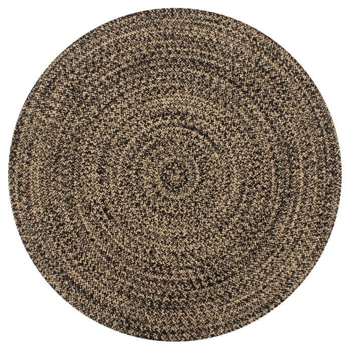 Covor manual, negru și natural, 150 cm, iută - WALTI WALTI