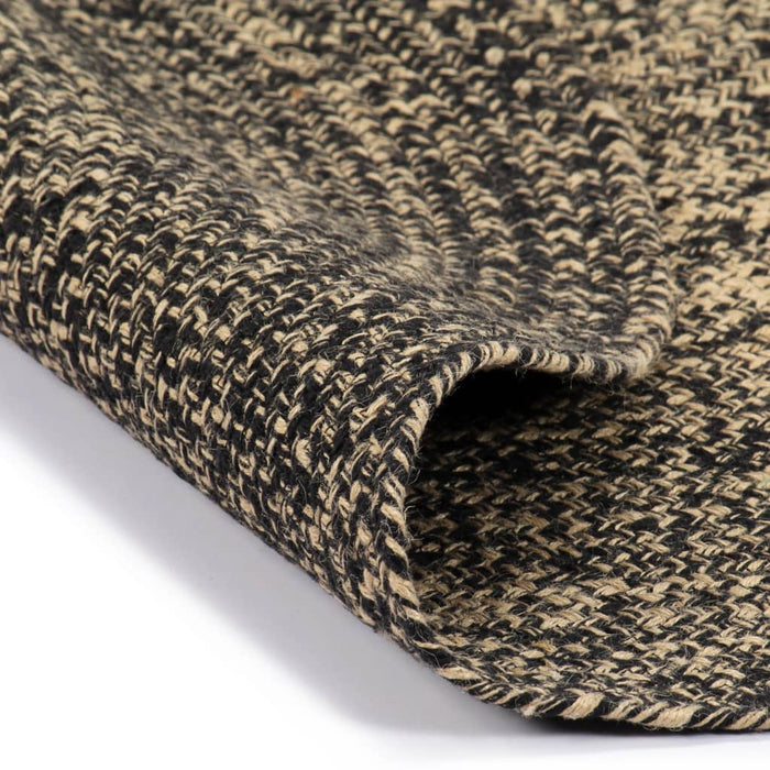 Covor manual, negru și natural, 150 cm, iută - WALTI WALTI