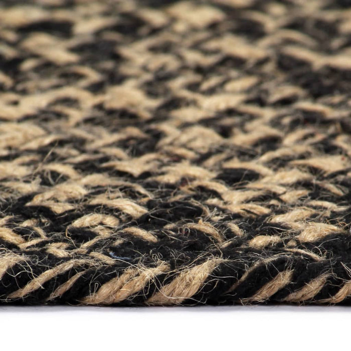 Covor manual, negru și natural, 150 cm, iută - WALTI WALTI