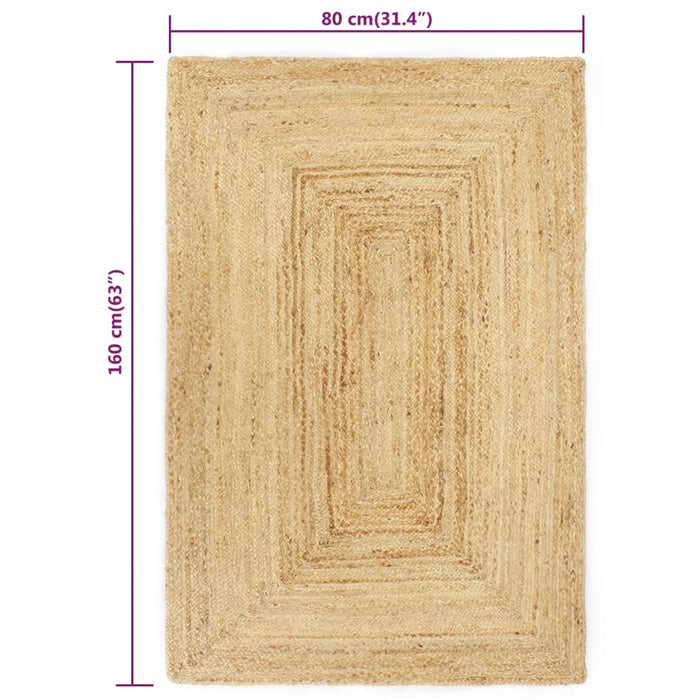 Covor manual, natural, 80 x 160 cm, iută - WALTI WALTI