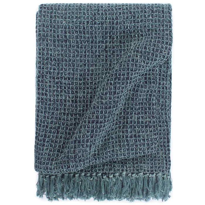 Pătură decorativă, albastru indigo, 125 x 150 cm, bumbac - WALTI WALTI