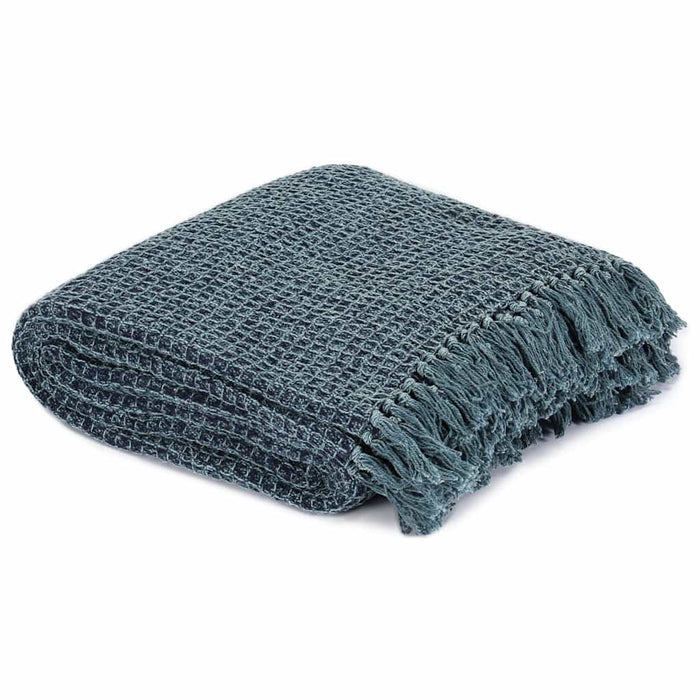 Pătură decorativă, albastru indigo, 125 x 150 cm, bumbac - WALTI WALTI