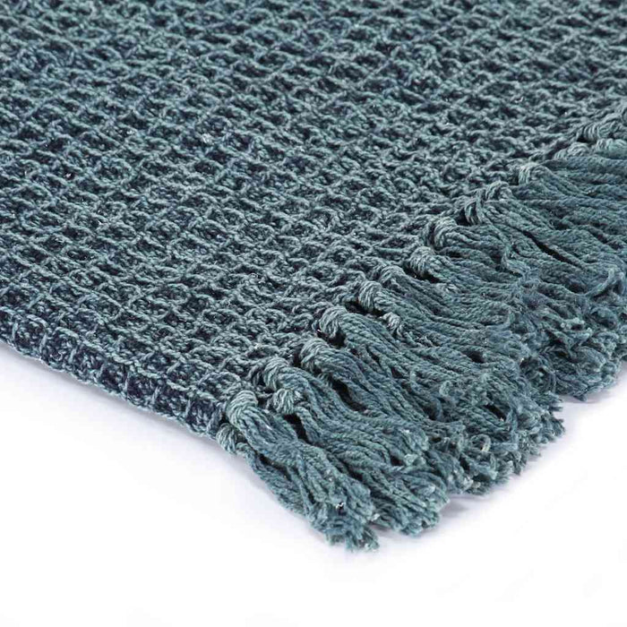 Pătură decorativă, albastru indigo, 125 x 150 cm, bumbac - WALTI WALTI