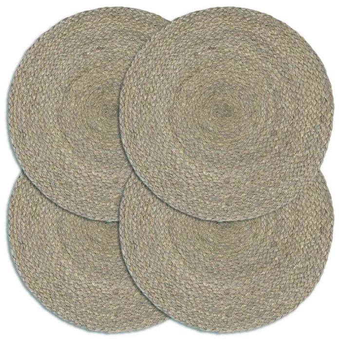 Naproane, 4 buc., gri, 38 cm, iută, simplu, rotund - WALTI WALTI