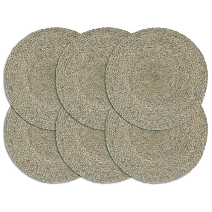 Naproane, 6 buc., gri, 38 cm, rotund, iută - WALTI WALTI