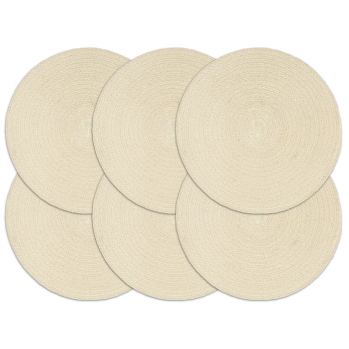 Naproane, 6 buc., natural, 38 cm, bumbac, rotund WALTI