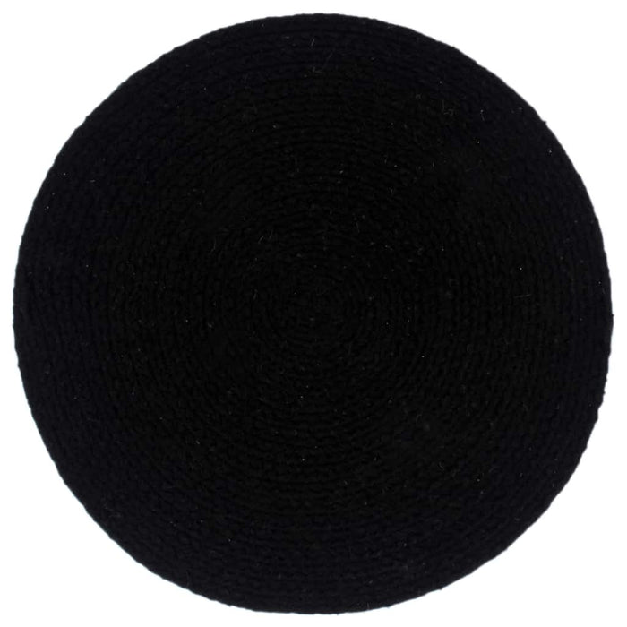 Naproane, 4 buc., negru, 38 cm, bumbac, rotund WALTI