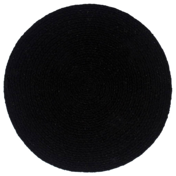 Naproane, 6 buc., negru, 38 cm, bumbac, rotund WALTI