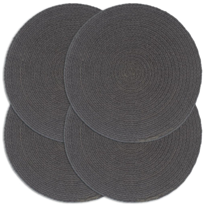 Naproane, 4 buc., gri închis, 38 cm, bumbac, rotund - WALTI WALTI