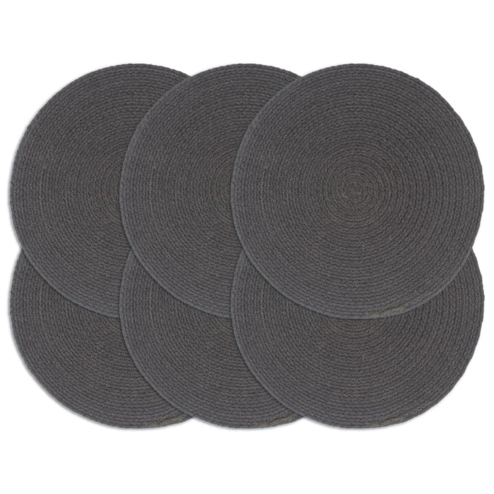 Naproane, 6 buc., gri închis, 38 cm, bumbac, rotund - WALTI WALTI
