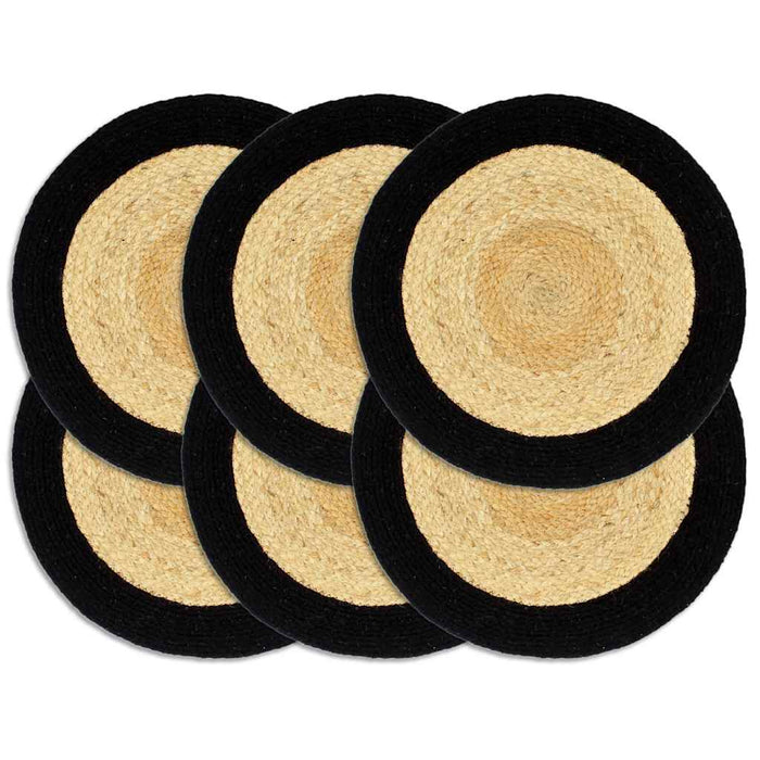 Naproane, 6 buc., natural și negru, 38 cm, iută și bumbac - WALTI WALTI