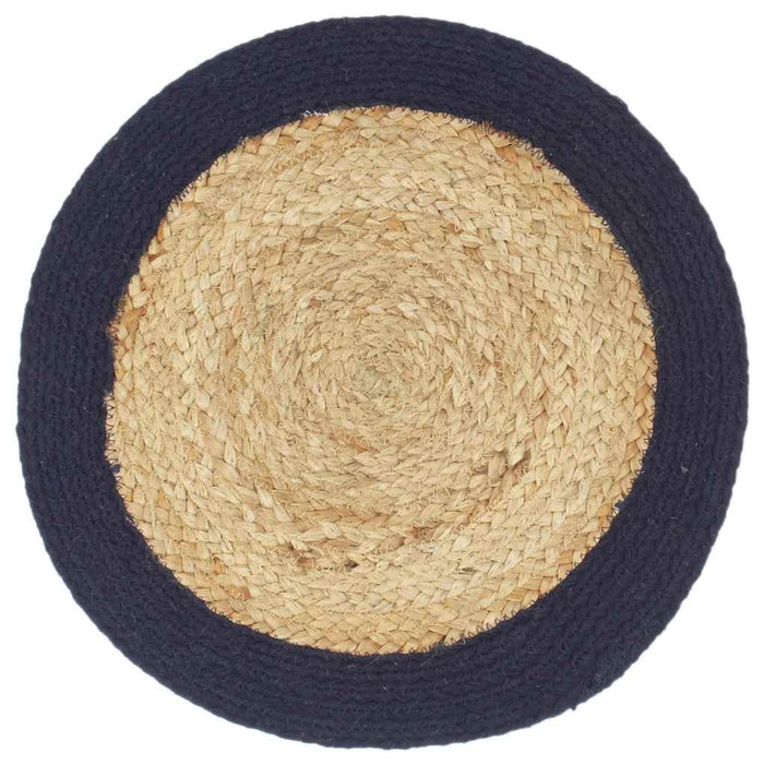 Naproane, 6 buc., natural și bleumarin, 38 cm, iută și bumbac WALTI