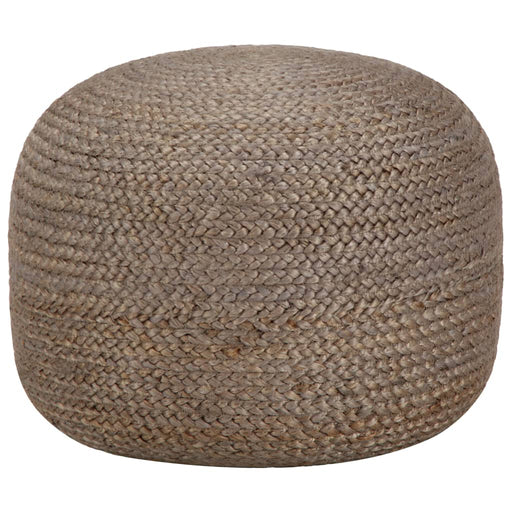 Taburet lucrat manual, gri deschis, 45 x 30 cm, iută - WALTI WALTI