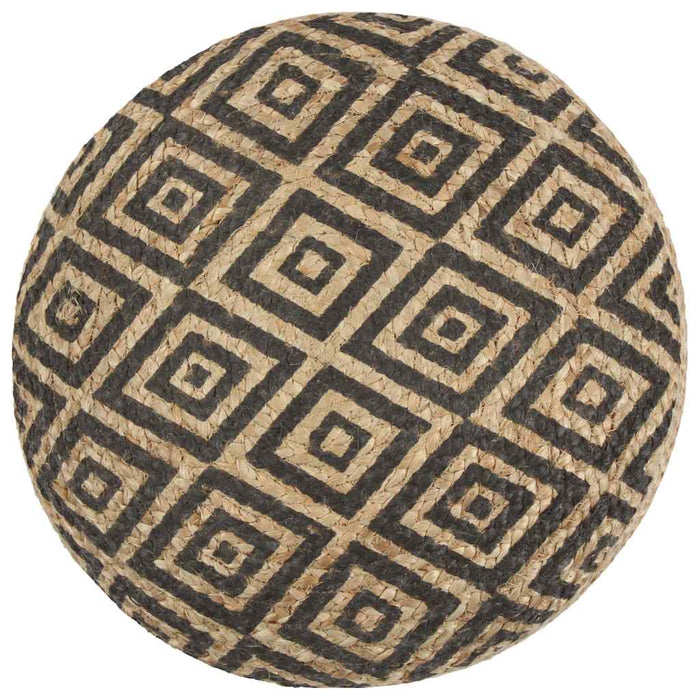 Taburet lucrat manual, negru, 45 x 30 cm, iută - WALTI WALTI