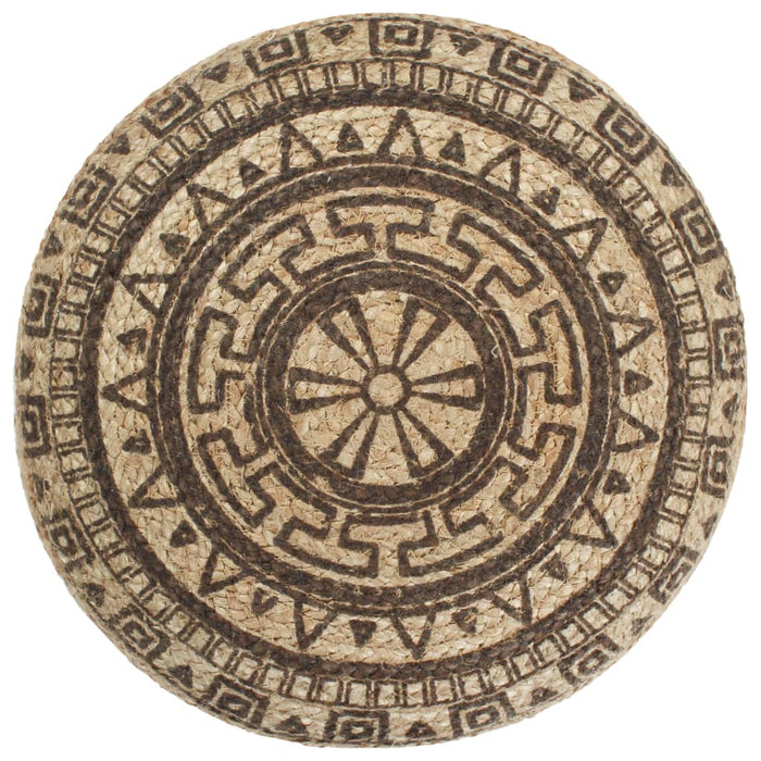 Taburet lucrat manual, maro, 45 x 30 cm, iută - WALTI WALTI