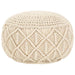 Taburet puf macrame lucrat manual, 45 x 30 cm, bumbac - WALTI WALTI