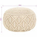Taburet puf macrame lucrat manual, 45 x 30 cm, bumbac - WALTI WALTI