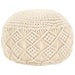 Taburet puf macrame lucrat manual, 45 x 30 cm, bumbac - WALTI WALTI