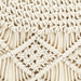 Taburet puf macrame lucrat manual, 45 x 30 cm, bumbac - WALTI WALTI