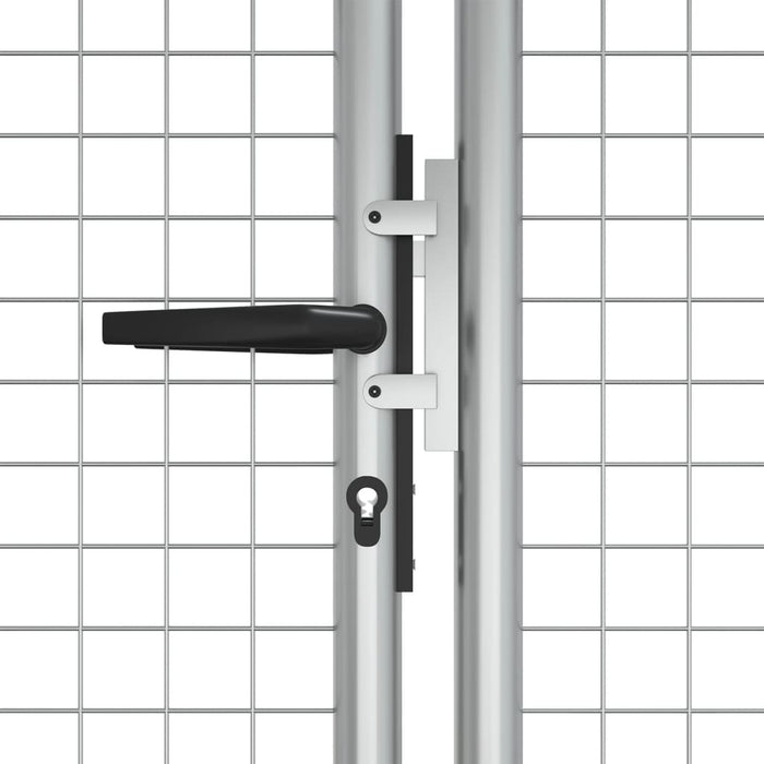 Poartă de grădină, argintiu, 415 x 175 cm, oțel galvanizat - WALTI WALTI