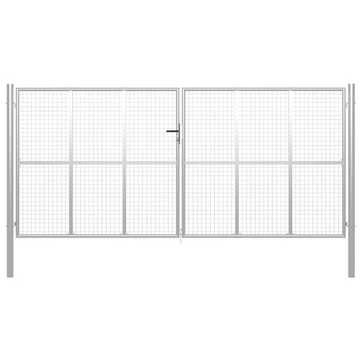Poartă de grădină din oțel galvanizat, argintiu, 400x200 cm - WALTI WALTI