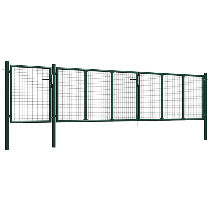 Poartă de grădină din oțel 500x75 cm verde WALTI