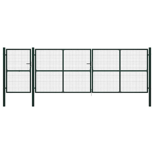 Poartă de grădină din oțel 500x150 cm verde - WALTI WALTI